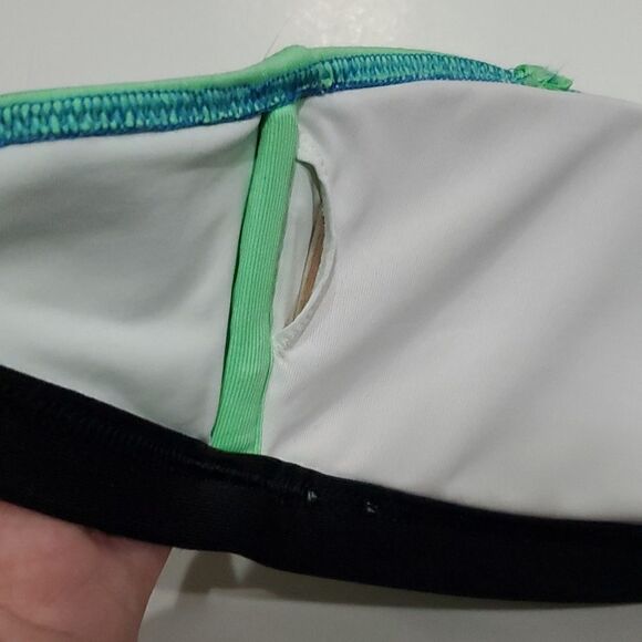 PINK Color Block Bikini in Blue & Green Size S - Picture 11 of 13